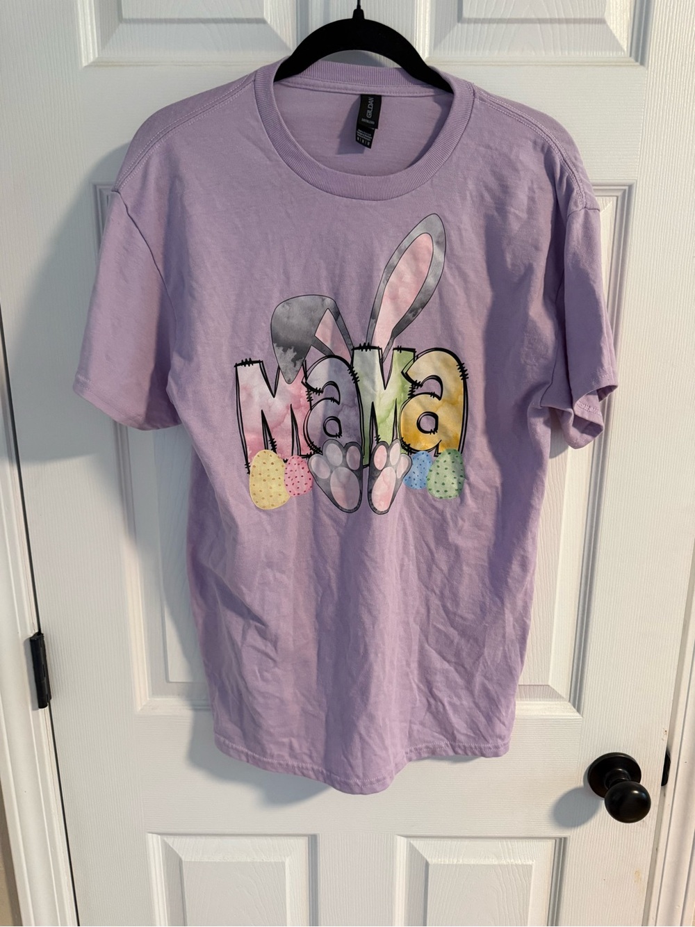 Lavender 'Mama' Bunny Graphic Short Sleeve Tee